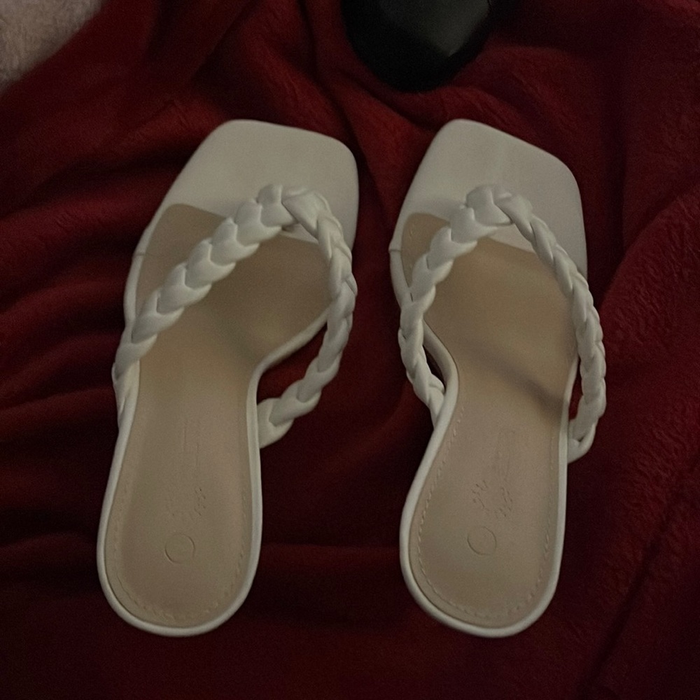 White high heels